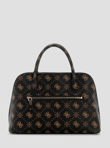 תיק Guess Emelie Logo 2 Comp Satchel נשים - גס - Brown