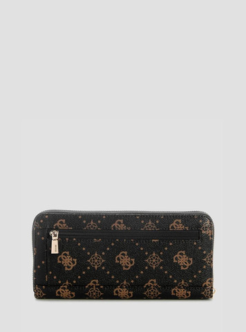 ארנק Guess Emelie Logo Slg Lrg Zip Around נשים - גס - Brown