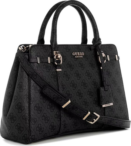 תיק Guess Leona Logo Mulit Comp Satchel נשים - גס - Grey