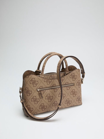 תיק Guess Janie Logo Girlfriend Satchel נשים - גס - Brown