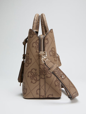 תיק Guess Janie Logo Girlfriend Satchel נשים - גס - Brown