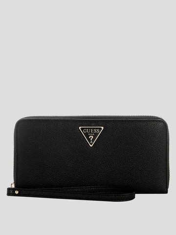 ארנק Guess Lucci Slg Large Zip Around נשים - גס - Black