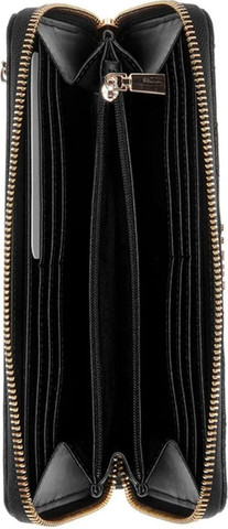 ארנק Guess Lucci Slg Large Zip Around נשים - גס - Black