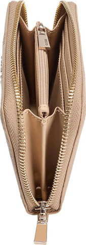 ארנק Guess Ella Logo Slg Med Zip Around נשים - גס - Beige