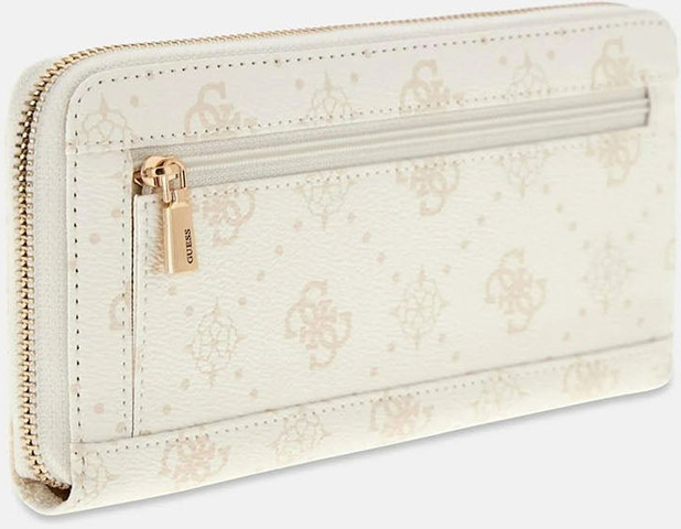 ארנק Guess Emelie Logo Slg Lrg Zip Around נשים - גס - White