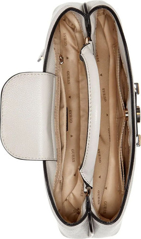 תיק Guess Lindsey Small 2 Comp Satchel נשים - גס - Beige