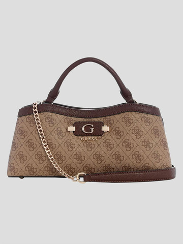 תיק Guess Lindsey Small 2 Comp Satchel נשים - גס - Brown