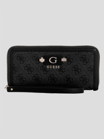 ארנק Guess Lindsey Slg Large Zip Around נשים - גס - Grey