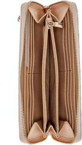 ארנק Guess Lindsey Slg Large Zip Around נשים - גס - Brown