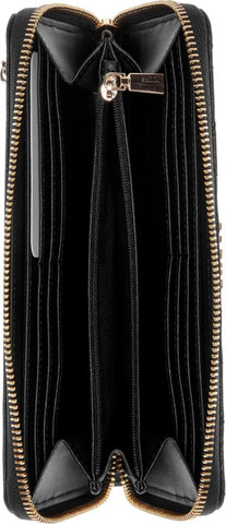 ארנק Guess Maxine Slg Large Zip Around נשים - גס - Black