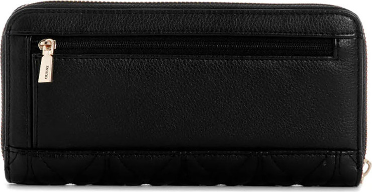 ארנק Guess Maxine Slg Large Zip Around נשים - גס - Black