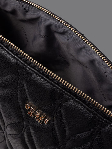 תיק Guess Maxine Xl Top Zip Cosmetic נשים - גס - Black