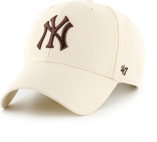 כובע מצחייה  NY בצבע שמנת