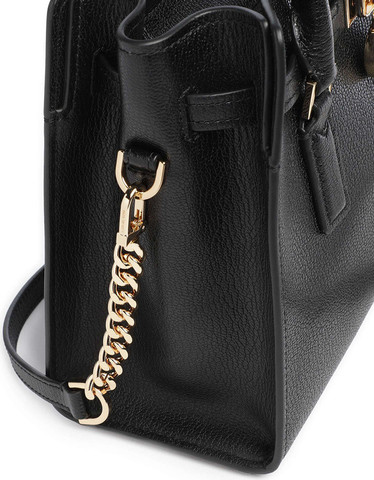 תיק מייקל קורס Hamilton Moderne Small Pebbled Leather Satchel נשים - מייקל קורס - Black