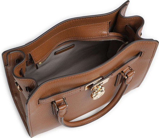 תיק מייקל קורס Hamilton Moderne Small Pebbled Leather Satchel נשים - מייקל קורס - Brown