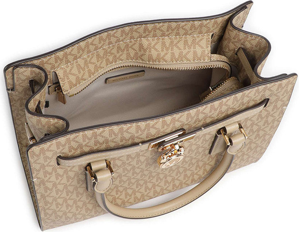 תיק מייקל קורס Hamilton Moderne Small Textured Satchel נשים - מייקל קורס - Brown