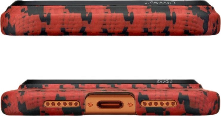 PITAKA Happiness Rides Edge Case iPhone 17 Pro Cinnabar Steed - מגן סיב ארמיד פרימיום לאייפון 17 פרו