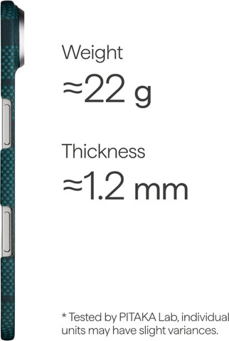 PITAKA Flora in Grid Edge Case iPhone 17 Pro Forest Dawn - מגן סיב ארמיד פרימיום לאייפון 17 פרו