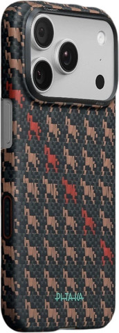 PITAKA Happiness Rides Edge Case iPhone 17 Pro Max Ebon Kylin - מגן סיב ארמיד פרימיום לאייפון 17 פרו מקס