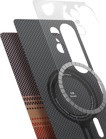 PITAKA Ultra-Slim Case for Galaxy Z Fold7 Sunset - מגן סיב ארמיד פרימיום לגלקסי Z Fold7
