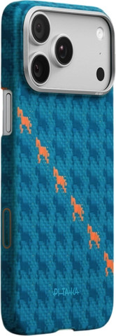 PITAKA Happiness Rides Edge Case iPhone 17 Pro Indigo - מגן סיב ארמיד פרימיום לאייפון 17 פרו