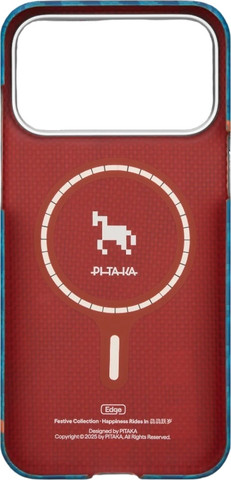 PITAKA Happiness Rides Edge Case iPhone 17 Pro Indigo - מגן סיב ארמיד פרימיום לאייפון 17 פרו
