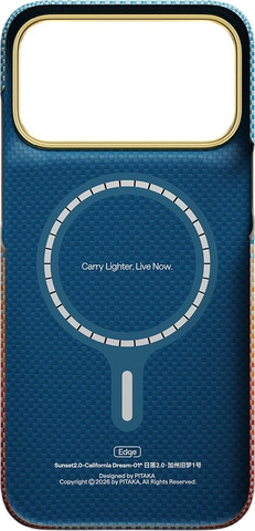 PITAKA California Dream 01 Edge Case for iPhone 18 Pro Max - מגן סיב ארמיד פרימיום אדג' לאייפון 18 פרו מקס