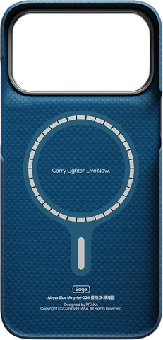 PITAKA Argyle Abyss Blue Edge Case for iPhone 18 Pro Max - מגן סיב ארמיד פרימיום אדג' לאייפון 18 פרו מקס