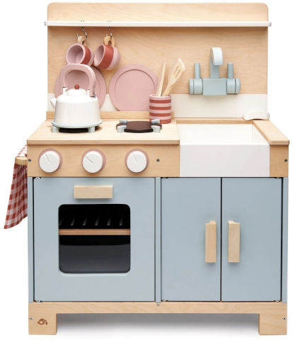 מטבח לילדים מעץ מלא Home Kitchen עם 16 חלקים
