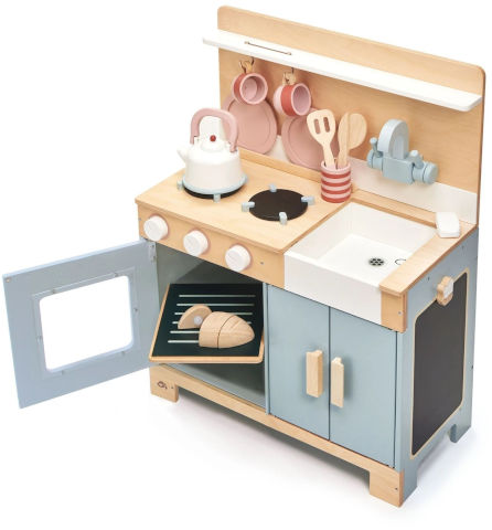 מטבח לילדים מעץ מלא Home Kitchen עם 16 חלקים