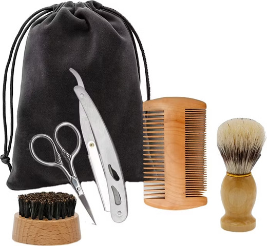ערכה לטיפוח וגילוח הזקן AGIVA Hair Brush Set אגיבה