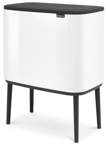 פח טאץ 36 ליטר בצבעים שחור / לבן / Brabantia