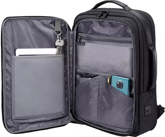 תיק גב The Glen Pro 30L למחשב 16 אינץ' עם יציאת USB מבית כאמל מאונטין - שחור