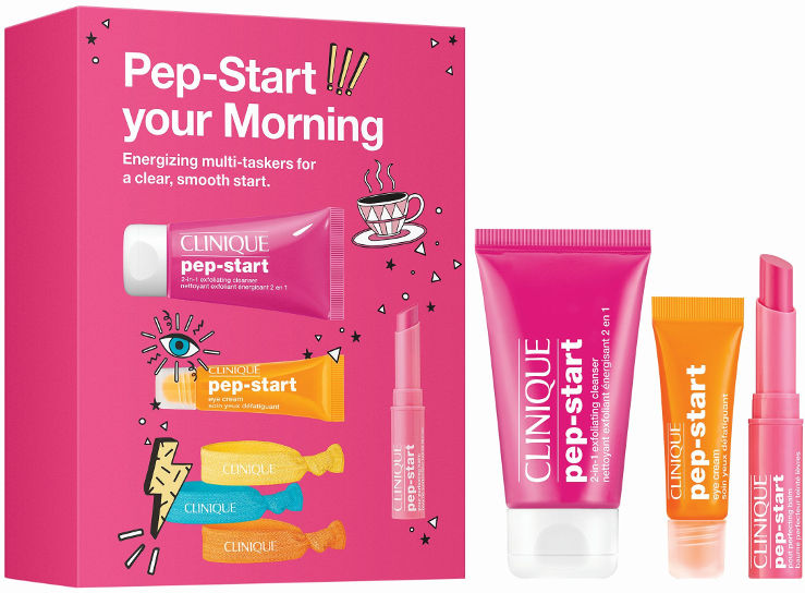 PEP START YOUR MORNING סט ג'ל ניקוי נטול שומן + קרם עיניים + תכשיר לחות לשפתיים