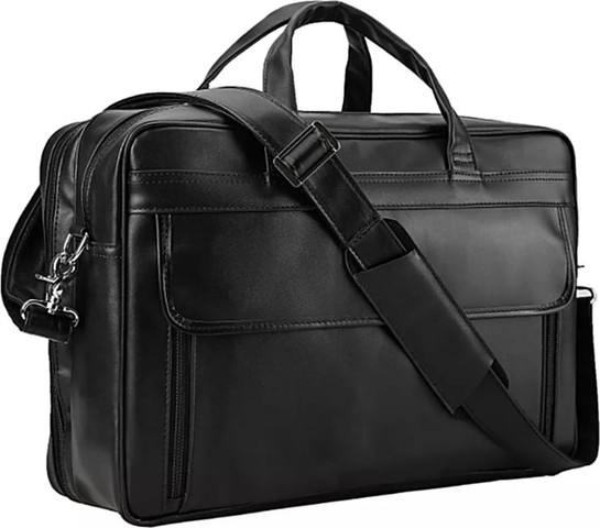 תיק עסקים The Johnny Pro 25L למחשב 17 אינץ' מעור אמיתי מבית כאמל מאונטין - שחור (17) אינץ
