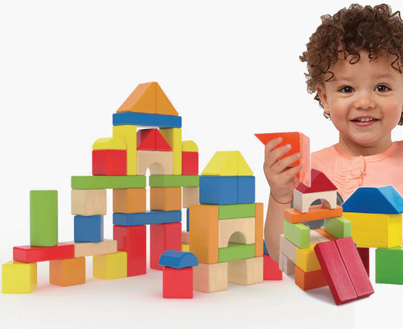 קוביות עץ 80 חלקים בדלי