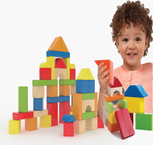 דלי קוביות עץ 50 חלקים