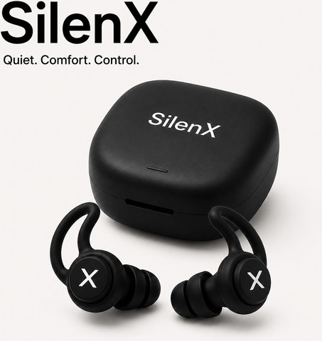 אטמי אוזניים לשינה, עבודה ונסיעות SilenX - Deep Sleep Earplugs