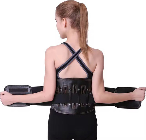 HeatMag חגורת תמיכה לגב תחתון עם חימום עצמי ורצועות מגנטיות