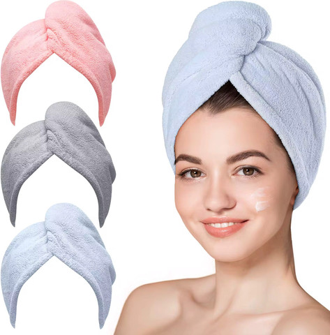 HairCap סט 3 מגבות מיקרופייבר לשיער