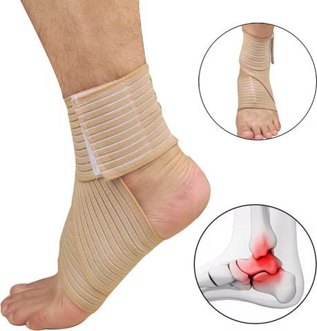 תחבושת ספורט אלסטית לתמיכה והגנה על הקרסול AnkleBand