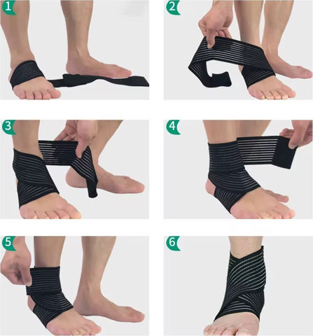 תחבושת ספורט אלסטית לתמיכה והגנה על הקרסול AnkleBand