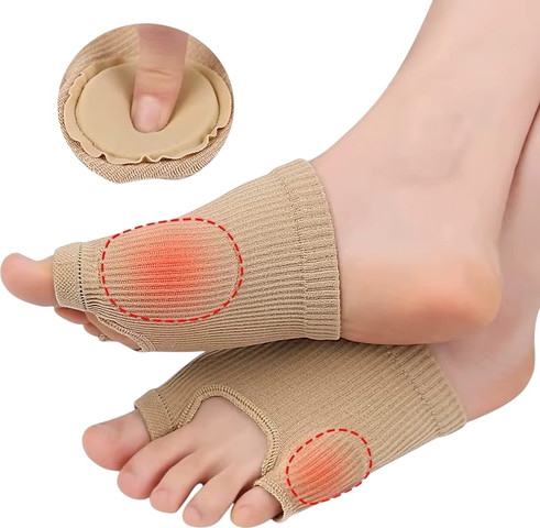 גרב תמיכה לכף הרגל עם כרית סיליקון צדדית SilkStep