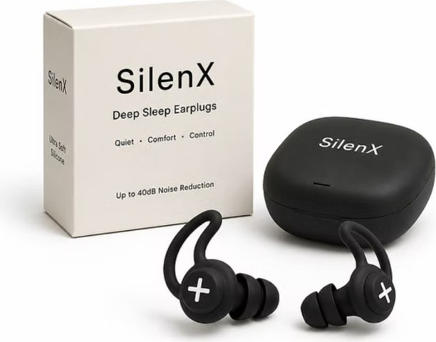 ערכת שינה – SilenX Deep Sleep Kit עם מסכת שינה תלת־ממדית וזוג אטמי אוזניים