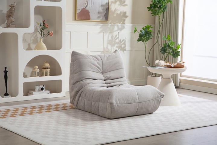 כורסת רביצה ייחודית דגם aria בצבע אפור בהיר מבית Twins Design