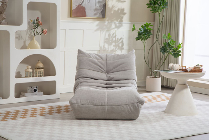 כורסת רביצה ייחודית דגם aria בצבע אפור בהיר מבית Twins Design