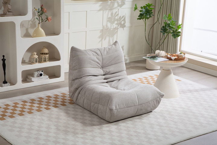 כורסת רביצה ייחודית דגם aria בצבע אפור בהיר מבית Twins Design