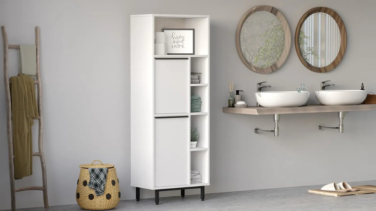 ארון שירות בצבע לבן ברוחב 60 ס"מ דגם סתיו מבית Twins Design