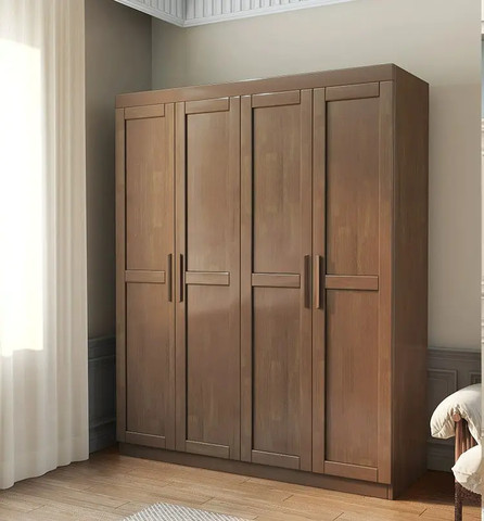 ארון בגדים 4 דלתות בצבע אגוז דגם איתן מבית Twins Design