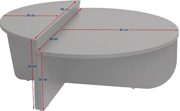 שולחן סלון בצבע חום אגוז דגם אליפז מבית TWINS DESIGN